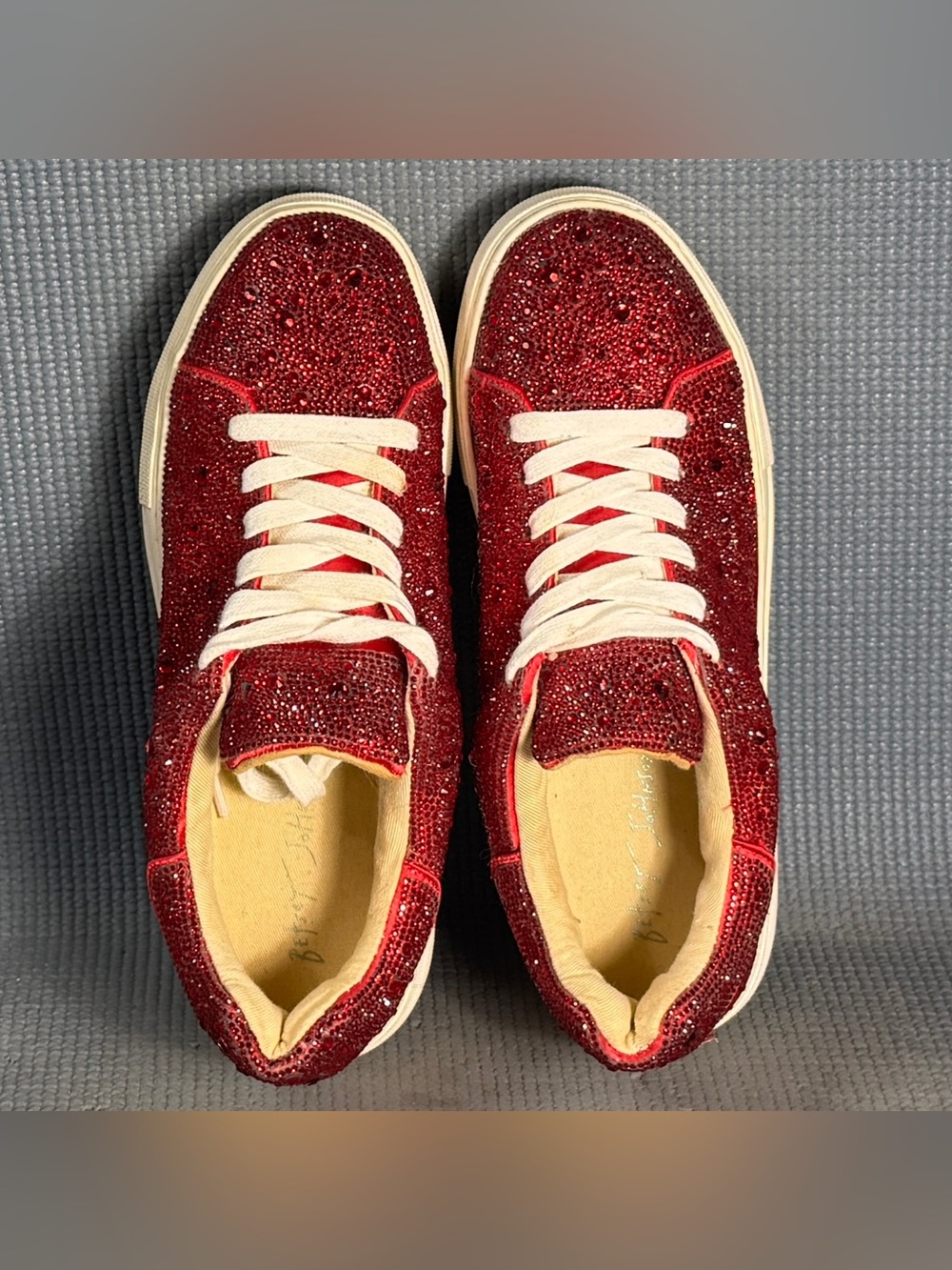 Betsey Johnson Sidny Rhinestone Embellished Family Platform Shoes Women’s Size 8 - Picture 5 of 9